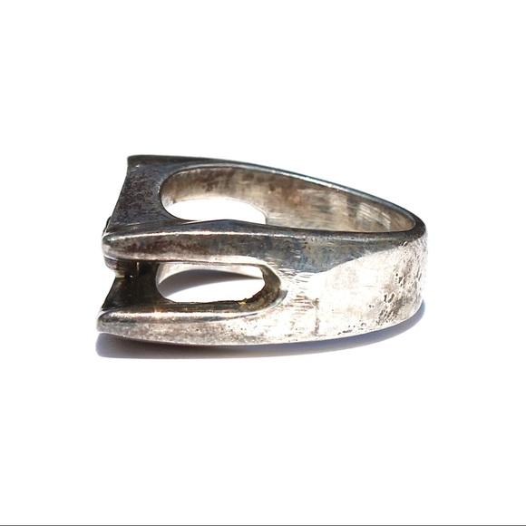 Vintage Sterling Silver Pink Cubic Zirconia Ring 6 - Picture 4 of 8